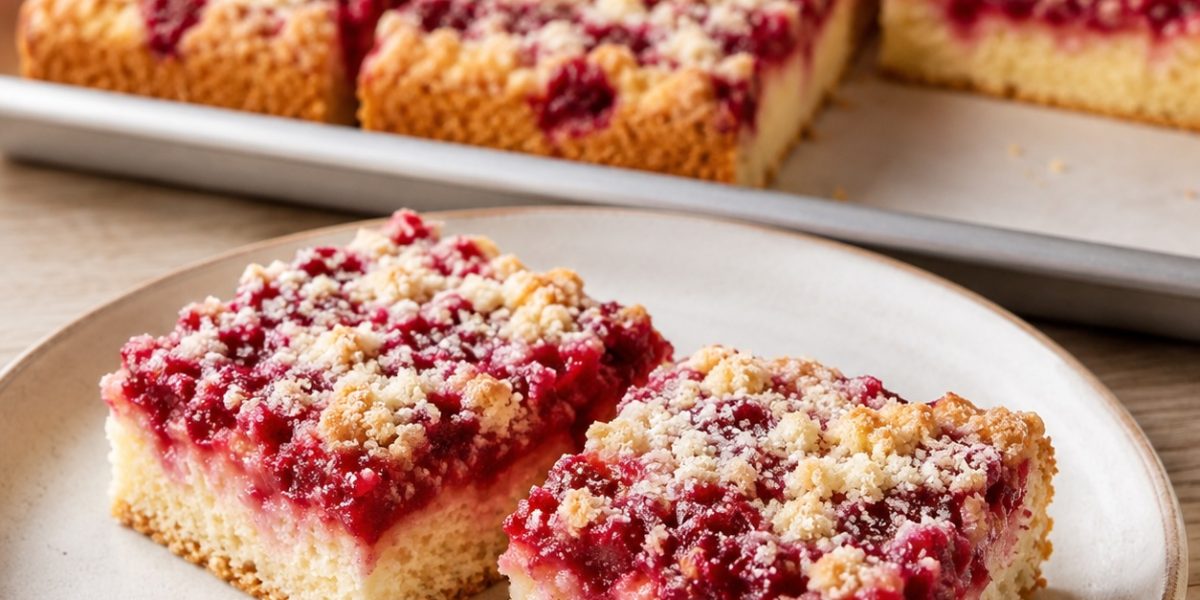 Jahodový koláč s posýpkou: jednoduchý babičkin recept z plechu