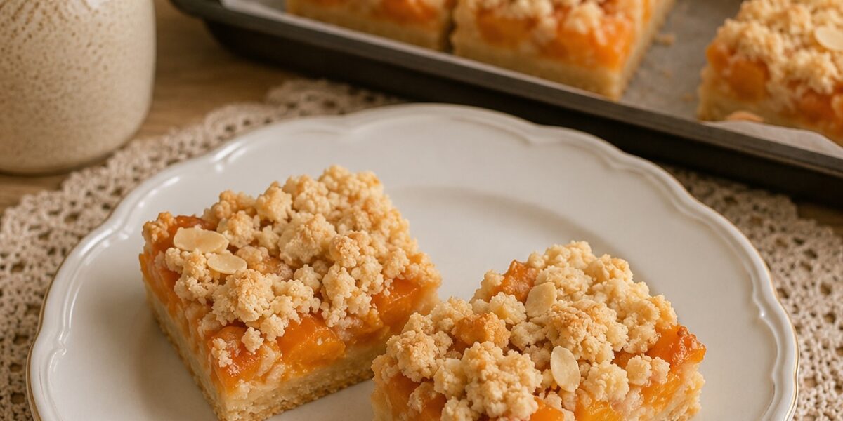 Babičkin marhuľový koláč s chrumkavou posýpkou – vláčny letný recept
